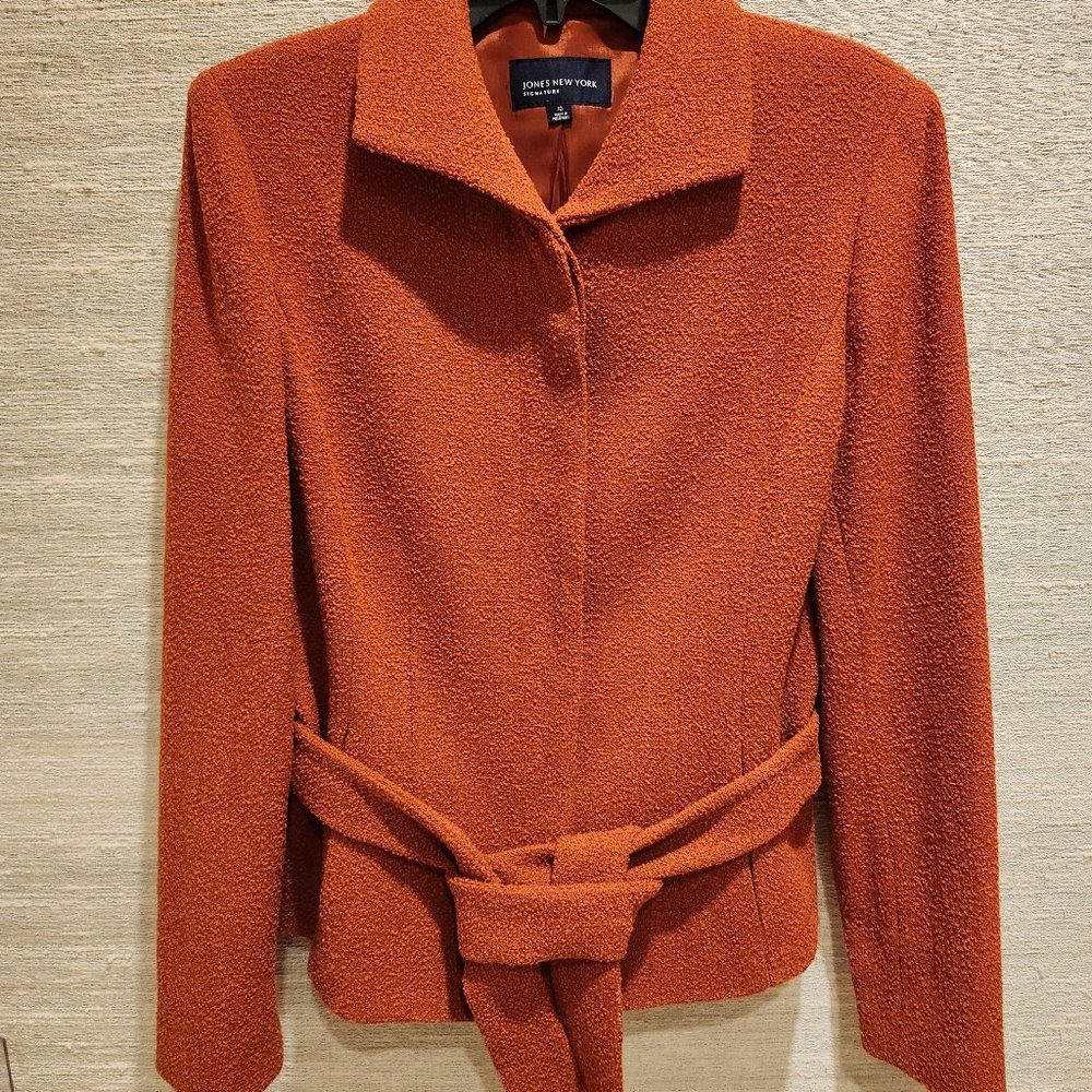 Burnt orange Belted jacket